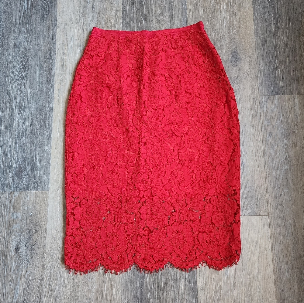 DVF GLIMMER LACE SKIRT